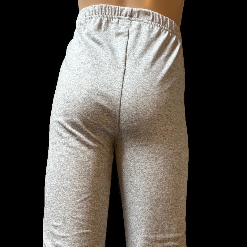 Jersey grey full length stretch leggings