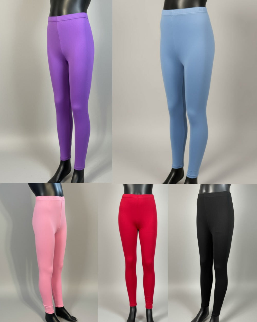 Lightweight stretch leggings in a variety of vibrant colours!